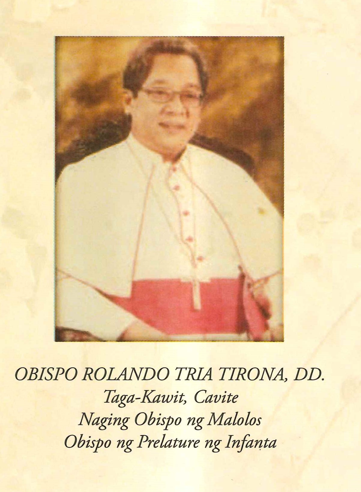 Bishop Rolando Tria Tirona, D.D.